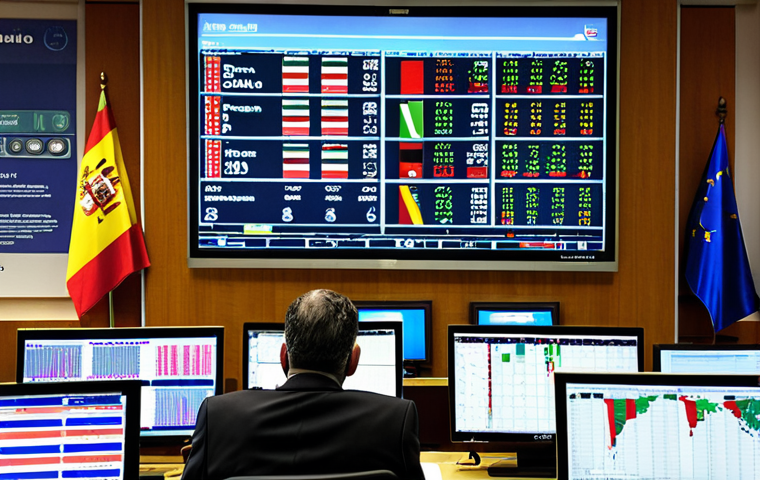 **
"A bustling bank treasury desk in Madrid. Currency traders are intently focused on multiple screens displaying exchange rate charts and financial data. The atmosphere is energetic but professional. Euros and US dollar symbols are prominent. Include Spanish flags subtly in the background. Style: Realistic, financial thriller"
**