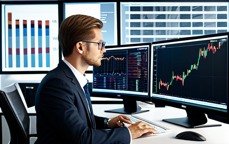 외환관리사와 외환 대출 심사 - Currency Risk Management**
"A professional financial analyst in a modern office, examining a comple...