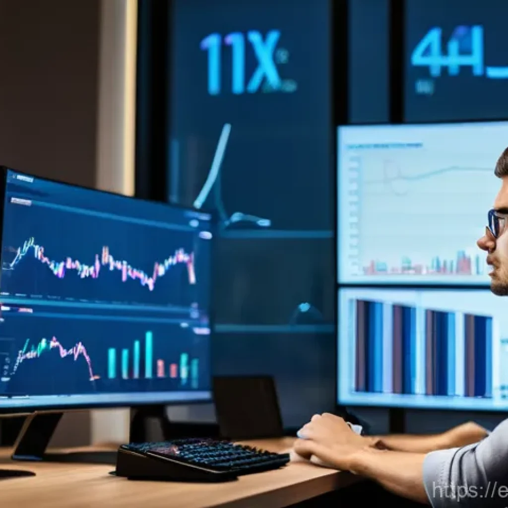 외환관리사와 외환 거래 사례 연구 - **Prompt:** A professional, gender-neutral trader in their late 20s to early 30s, dressed in smart c...