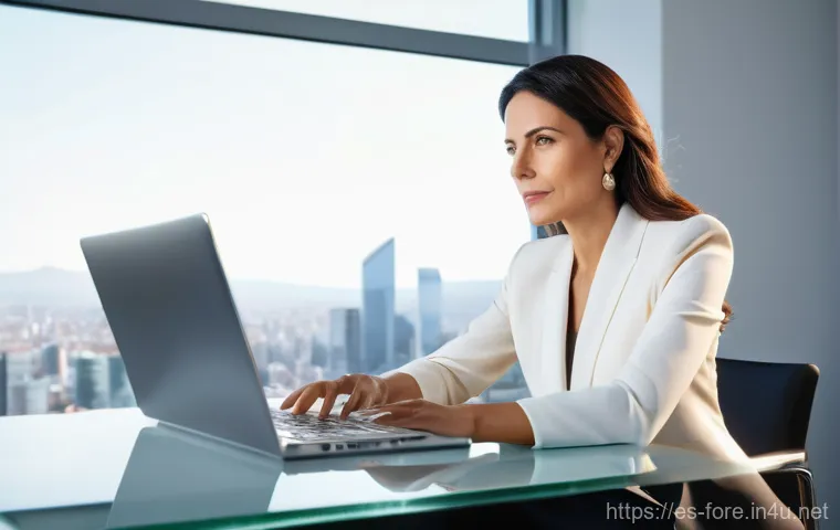 외환관리사와 환율 전망 활용법 - A confident Spanish female traveler in her late 30s, dressed in stylish but practical travel attire,... 외환관리사와 환율 전망 활용법 - A confident Spanish female traveler in her late 30s, dressed in stylish but practical travel attire,...