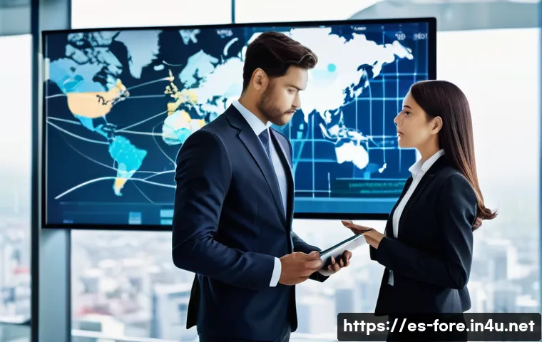 외환관리사와 글로벌 경쟁력 향상 - **Prompt 1: Navigating Global Markets with Strategic Foresight**
"A sophisticated, diverse group...